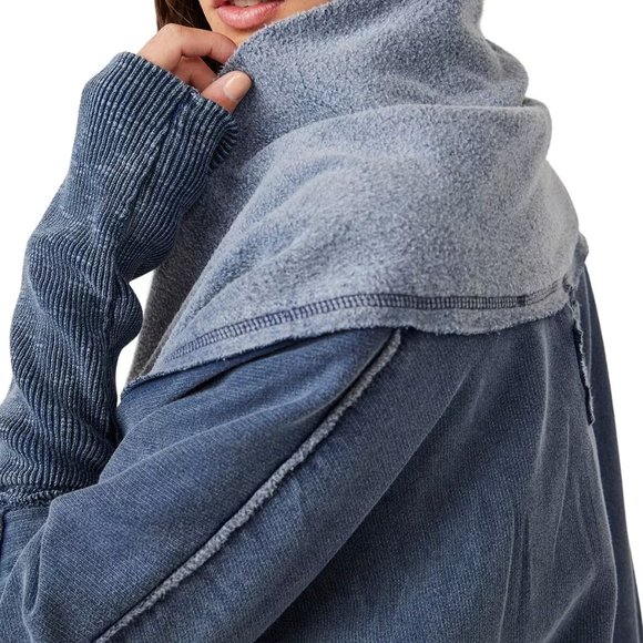 Free People Monday-Friday Cardi Oversized Sweatshirt Kimono NWT - S/M - Picture 5 of 7